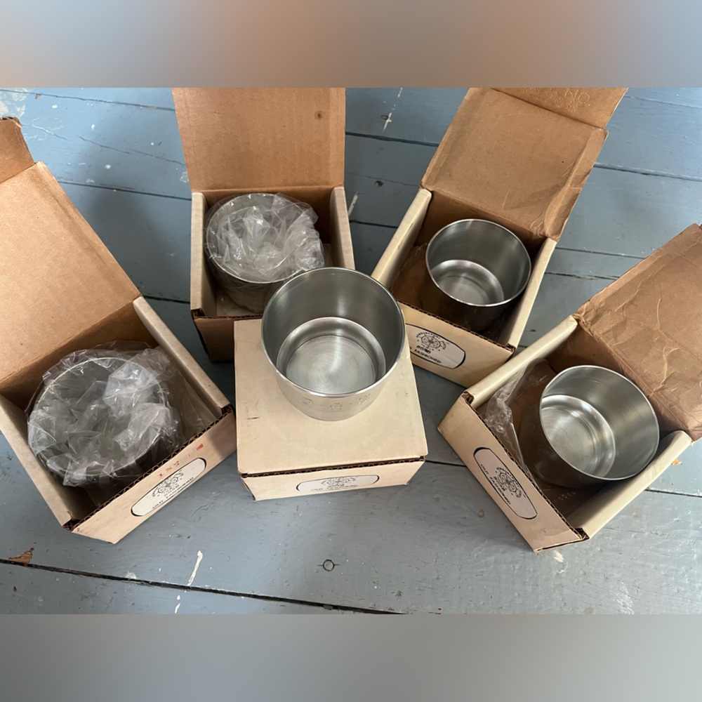 Lot of pewter cups